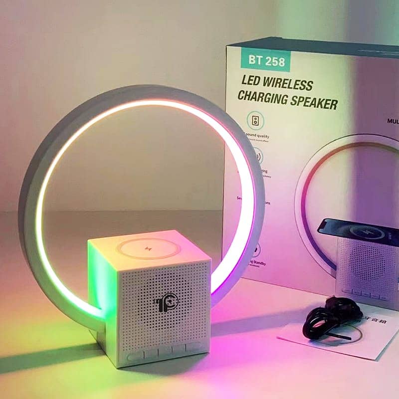 RGB G Lamp with Built-in Speaker & mobile Wireless Charger 6