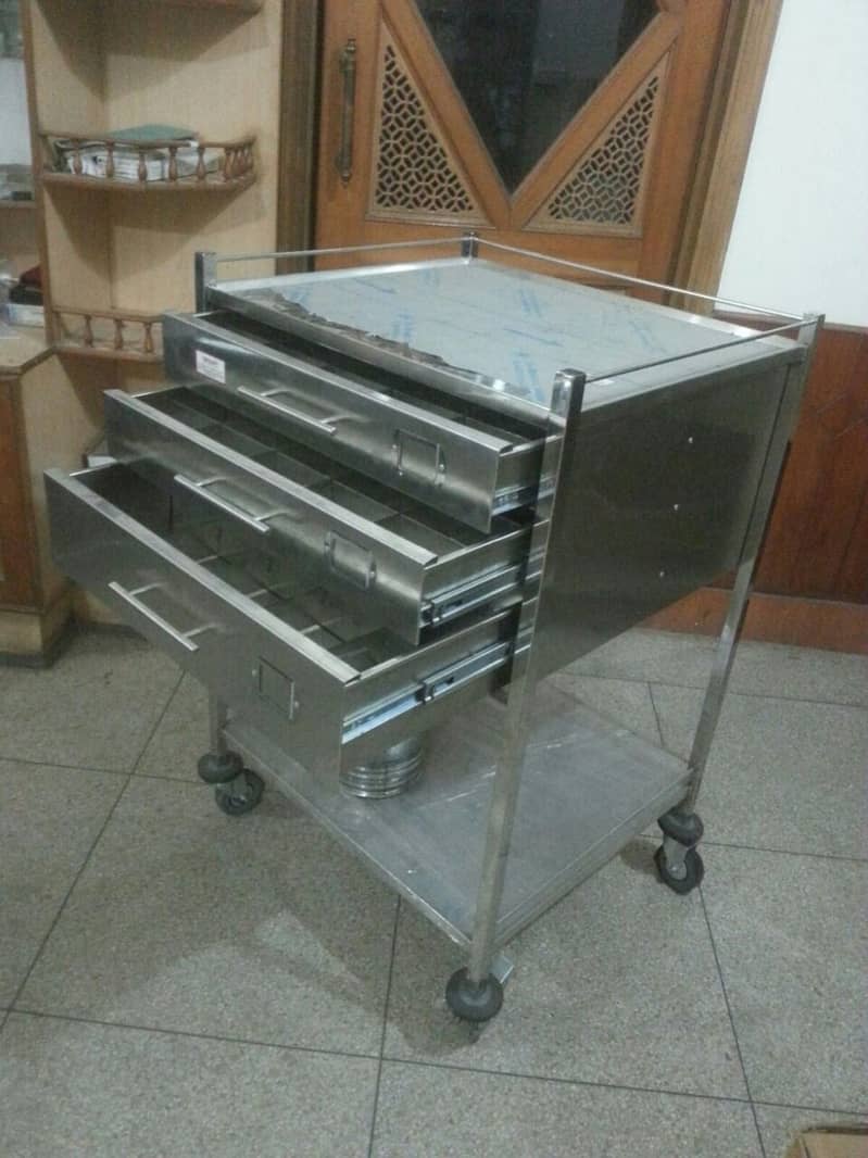 Manufacturer of Instrument Trolley / Inst. Cabinet, Dressing Trolley 6