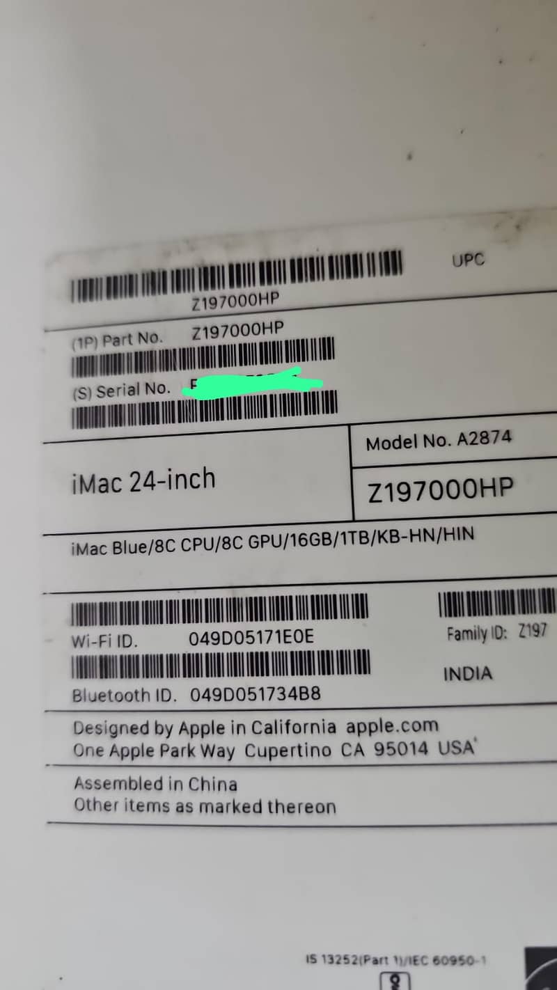 iMac M3 Chip BLUE & SILVER (16Gb/512Gb) 24" APPLE i Mac Box Packed 2