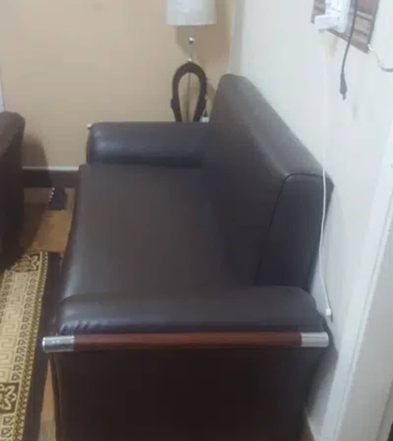 Leather Two Seater Sofa Good Condition 1