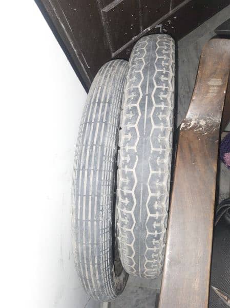 used tyres cg 125 with tubes 2