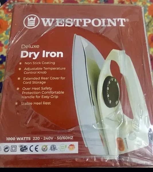 WESTPOINT Dry Iron WF-673 |BRAND NEW| |Pin Pack| | 2 Years Warranty| 0