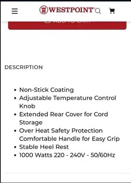 WESTPOINT Dry Iron WF-673 |BRAND NEW| |Pin Pack| | 2 Years Warranty| 4