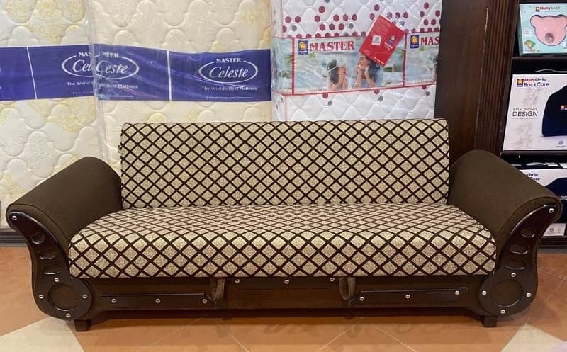 Sofa cum bed (2in1)(sofa +bed)(Molty foam)(10 years warranty )() 1