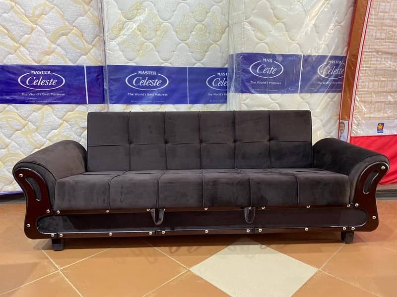 Sofa cum bed (2in1)(sofa +bed)(Molty foam)(10 years warranty )() 2