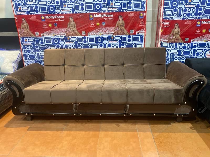 Sofa cum bed (2in1)(sofa +bed)(Molty foam)(10 years warranty )() 6