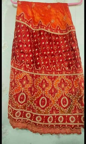 Lehnga orange Red color 2