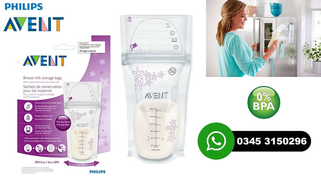 Philips Avent Baby Feeding Milk Storage Bags in Karachi 0