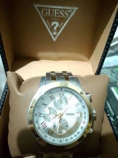 Guess Original chronograph dial heavy bracelet imported watch. . 0