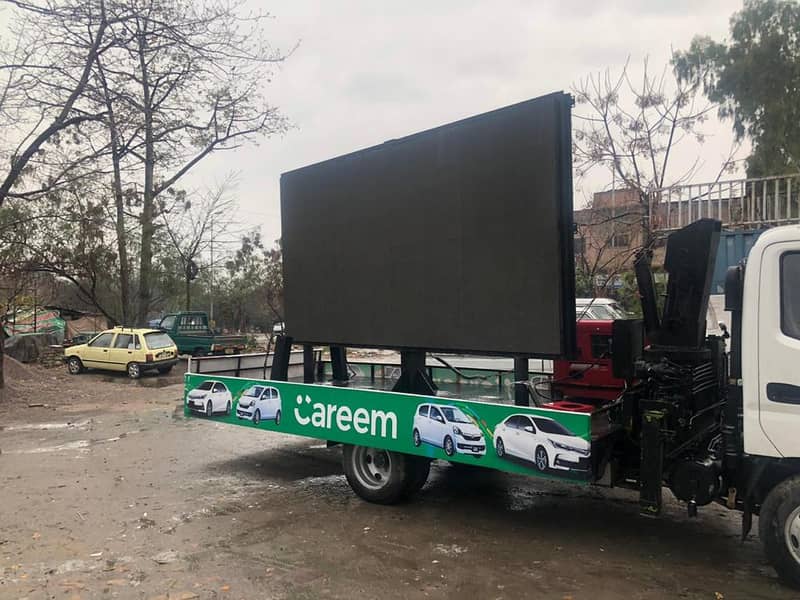 "Ad On Wheels: Rent our SMD Screen Truck Now!" 2