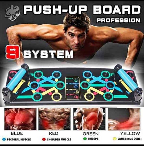 Push-Up Board 12 In 1 Foldable Multi-Functional Body Building 0