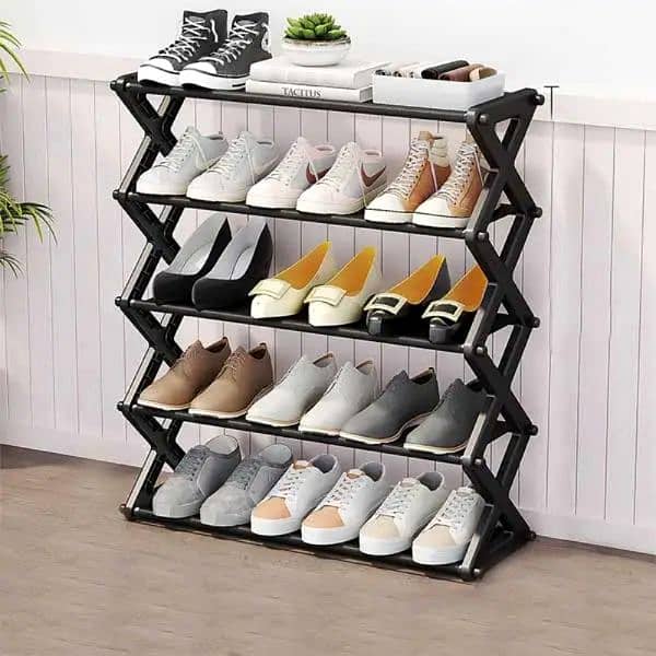 5 Layers X-Type Foldable Fashion Shoe Organizer Stand 4