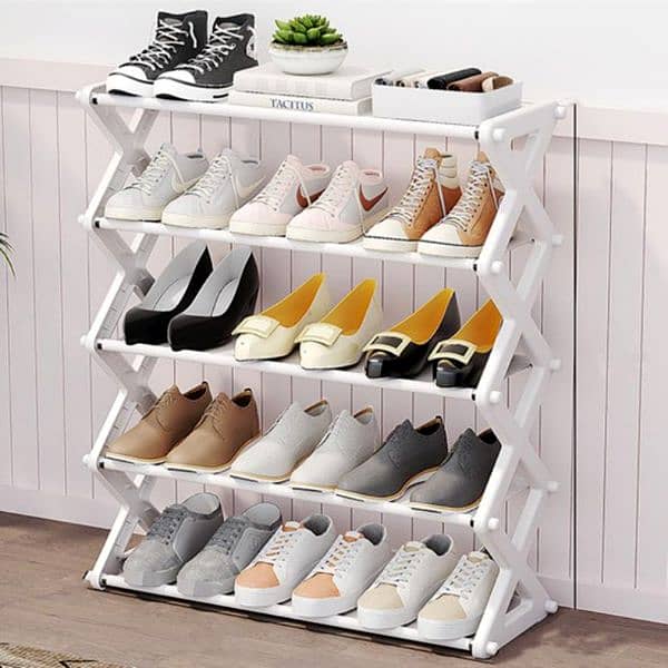 5 Layers X-Type Foldable Fashion Shoe Organizer Stand 7