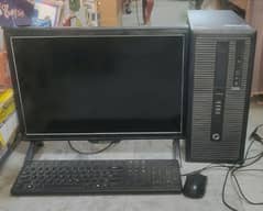 Hp prodesk i3 4th with 24 inch led