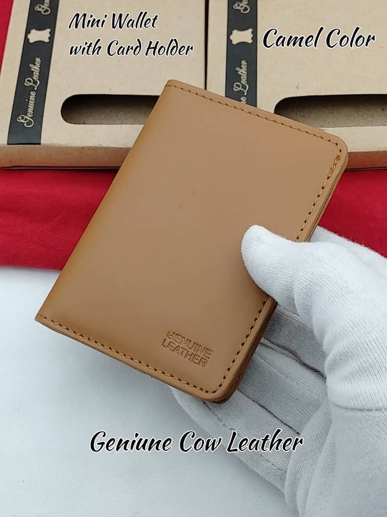 Cow Leather Card Holder with Free Gift 0