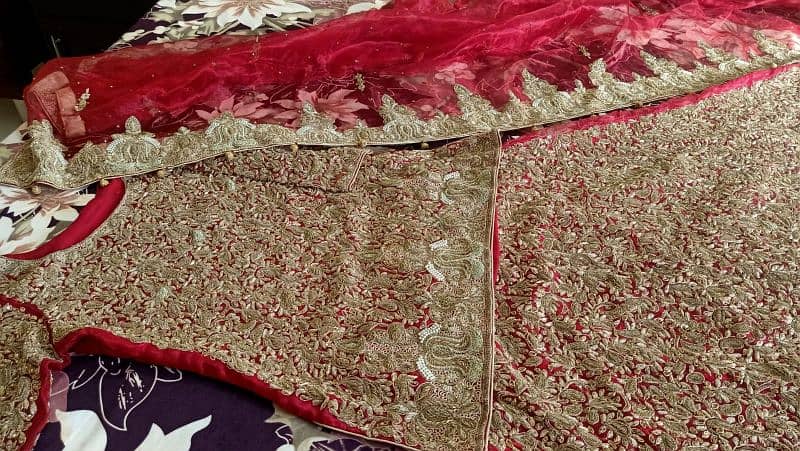 bridal lehnga, bridal dress fully hand worked 1