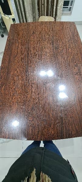 wooden dining table. 4