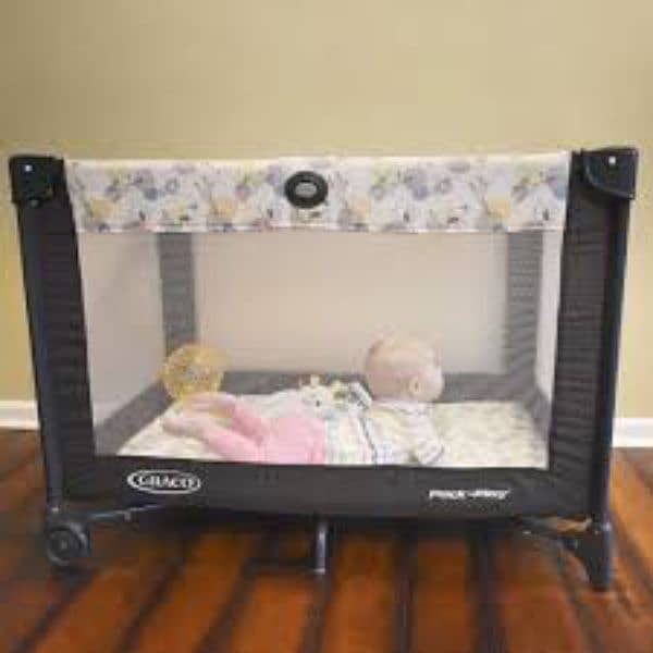 graco carnival crib with mattress foldable crib 4