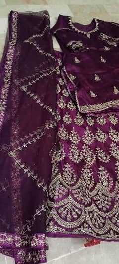 Purple Indian Bridal Lehnga 0