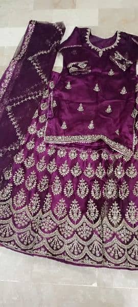 Purple Indian Bridal Lehnga 1