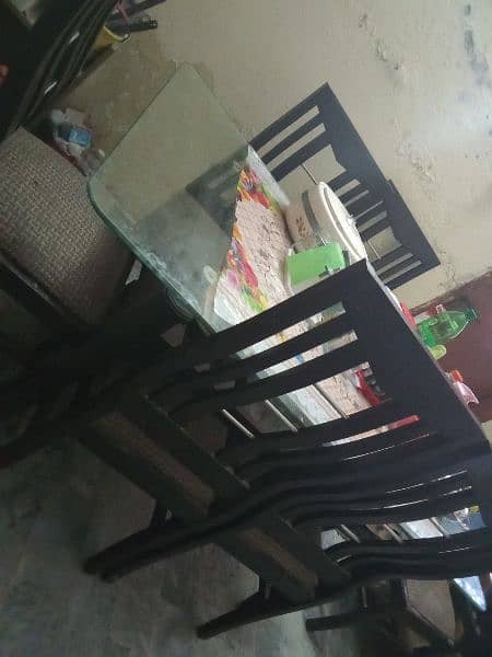 Dinning  table along 6 chairs urgent sale 2