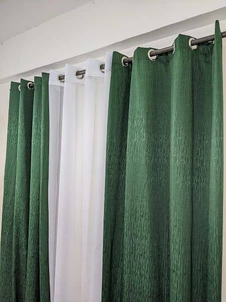 3pc. Set curtain(EXPORT SHEER CURTAIN + PLAIN SELF JACKARD CURTAIN) 0