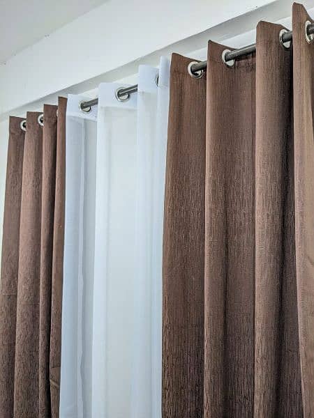 3pc. Set curtain(EXPORT SHEER CURTAIN & PLAIN  JACKARD CURTAIN) 3