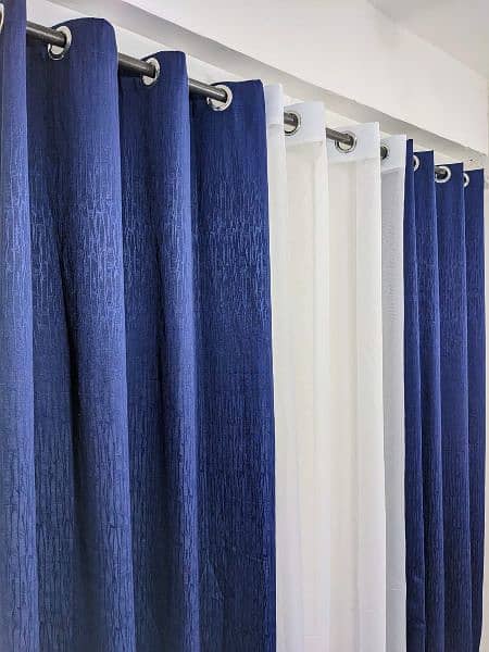 3pc. Set curtain(EXPORT SHEER CURTAIN & PLAIN  JACKARD CURTAIN) 6