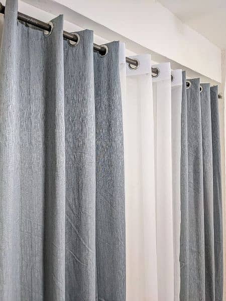 3pc. Set curtain(EXPORT SHEER CURTAIN & PLAIN  JACKARD CURTAIN) 7