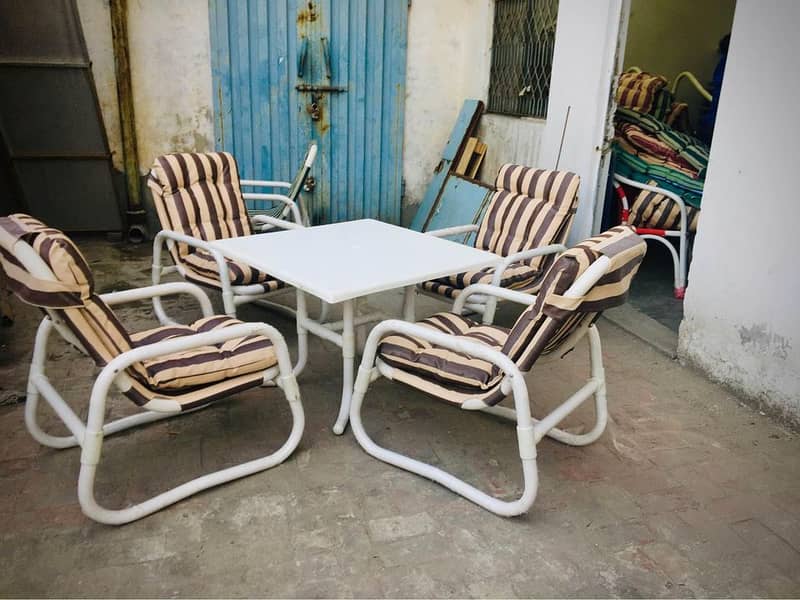 Lawn Terrace Chairs Outdoor Furniture Lahore, Garden Patio Plastic PVC 5