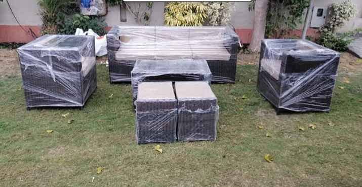 Patio Rattan Sofas Set, Lawn Seating Balcony Terrace Furniture Lahore 18