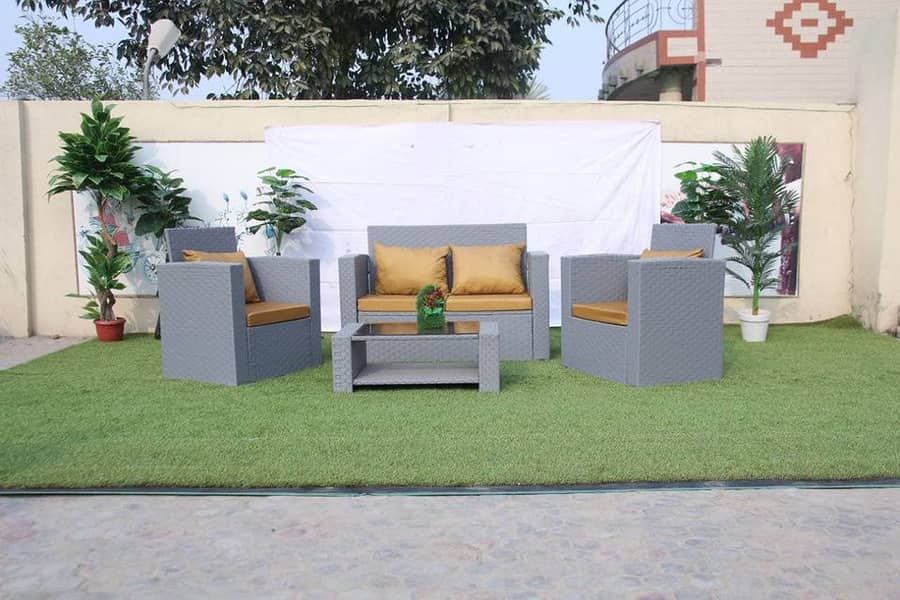 Patio Rattan Sofas Set, Lawn Seating Balcony Terrace Furniture Lahore 19