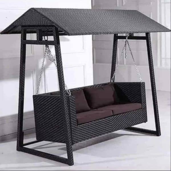 Patio Outdoor Swing, Cup Two, three seater Rattan Balcony Jhoola 3