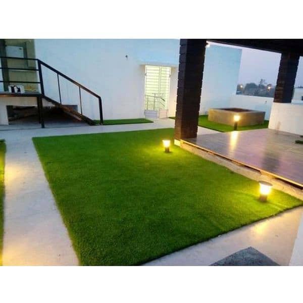 Artificial grass,window blinds,3D wall panel,glass paper,wooden floor, 6