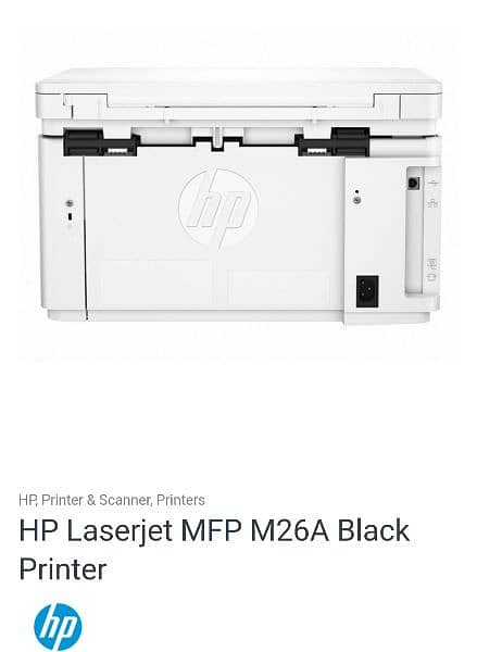 Hp Laser jetpro MFP M26a printer 3in1 for sale 2