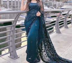 Zink colour beautiful saree