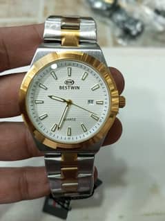 Gents wrist watch (silver and gold color)
