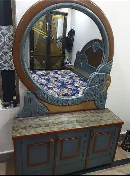 A wooden bed and dressing with side tables 2