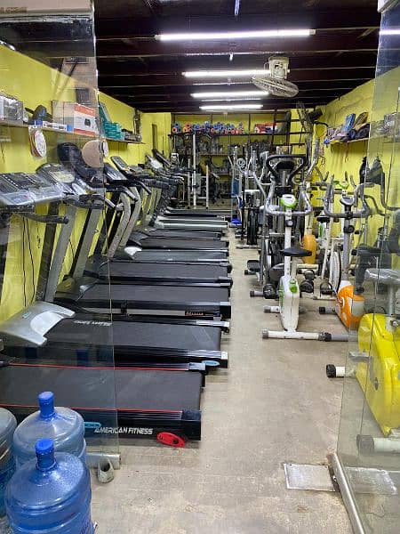treadmill cycle home gym dumbell available in karachi 4