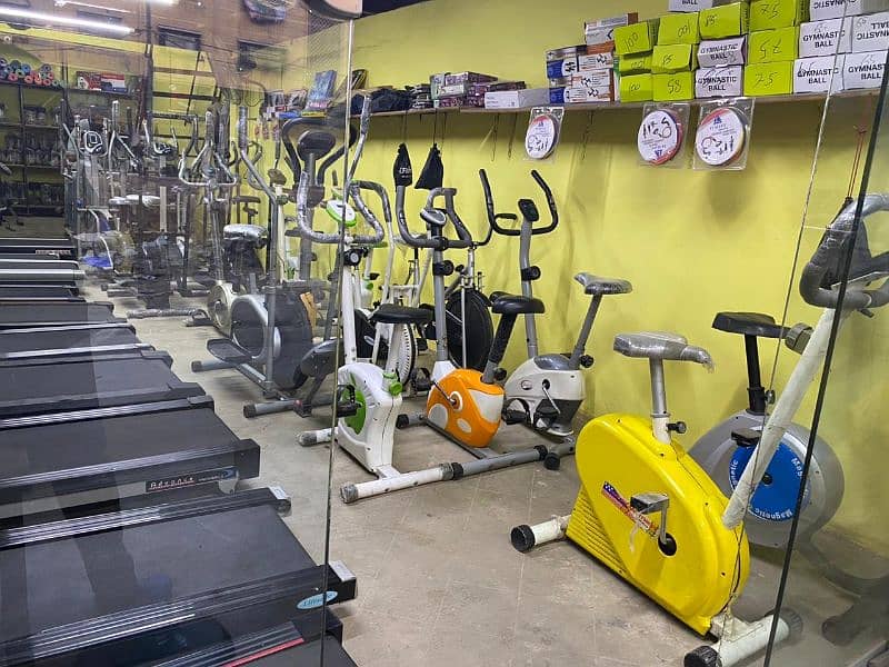 treadmill cycle home gym dumbell available in karachi 8
