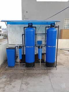 Water filtration and water softening plant.