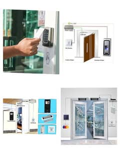 fingerprint electric magnetic glass door lock access control system