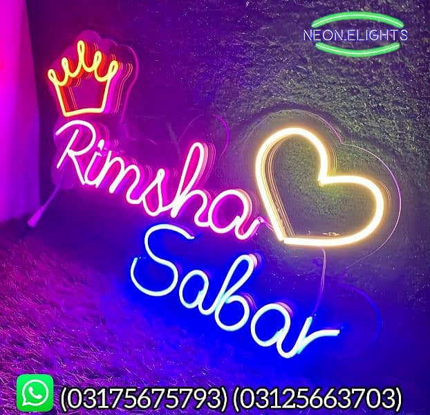 neon sign | couple names | neon light | 3d neon|sign board/03125663703 0