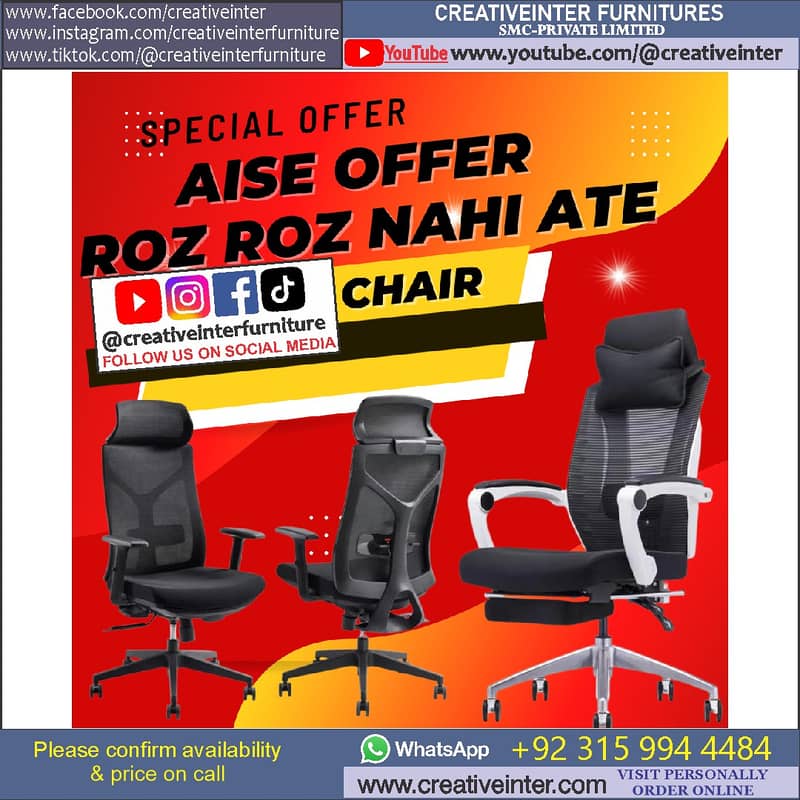 Staff Office chair laptop computer table executive desk Study CEO Mesh 1