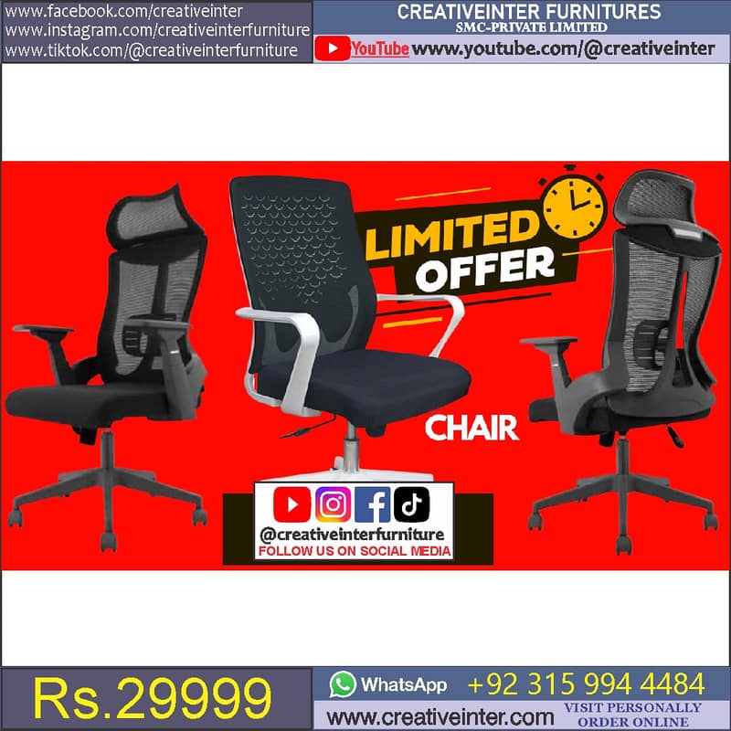 Office chair table CEO Executive Mesh Desk Staff Visitor Sofa Manager 2
