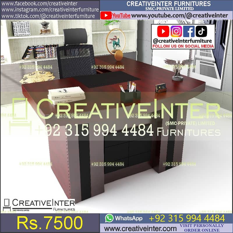 Executive Office table Manager desk sofa set Boss CEO chair Modern 1