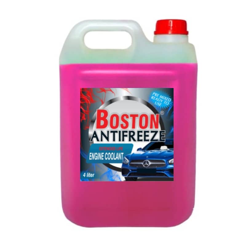 4 LITER | PINK | BOSTON ANTIFREEZE ENGINE COOLANT | READY TO USE. 0