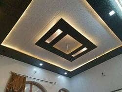 fancy ceiling, wallpaper, wooden floor wall panel, wpc media wall, 6