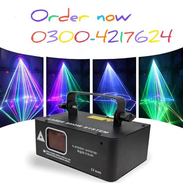 RGB Decor Laser Beam Line Scanner Projector DJ Disco Stage Light 4