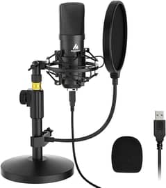 Maono 4TC USB Condenser Podcast Mic youtube voice over Microphone